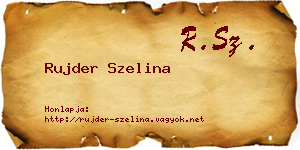 Rujder Szelina névjegykártya